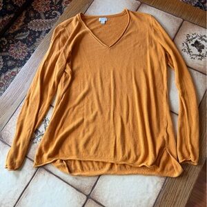 J. Crew Warm Amber Knit Top